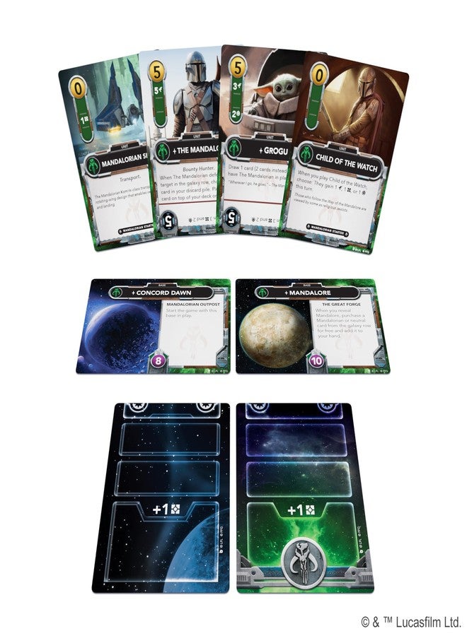 أسمودي لعبة Asmodee Star Wars: The Deckbuilding Game: Mandalorian Faction Pack - العب بشخصيات الماندالوريان، وصائدي الجوائز، والجنود، لعبة استراتيجية للأطفال والكبار، من عمر 12 سنة فما فوق، لاعبان، مدة اللعب 30 دقيقة - Image 2